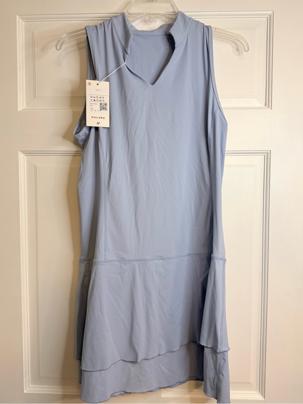 HALARA Everyday Cloudful Air V Neck Tiered Ruffle Dress with Shorts